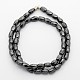 Magnetic Synthetic Hematite Twist Beads Necklaces NJEW-F075-01-1