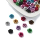 50 pièces 10 couleurs perles en aluminium ALUM-YW0001-06A-3