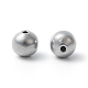 6 mm grau Aluminium runden Perlen für Schmuck machen Verzierungen diy Handwerk X-ALUM-A001-6mm-2