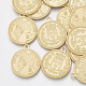 Smooth Surface Alloy Coin Pendants PALLOY-S117-105-2
