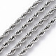 304 collares de cadena de cuerda de acero inoxidable para hombres y mujeres NJEW-T012-03-66-S-01-1