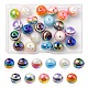 22pcs perles de résine à rayures 11 couleurs RESI-YW0001-32-1