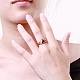 Gorgeous Brass Cubic Zirconia Triangle Finger Rings for Women RJEW-BB04180-B-8RG-5