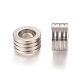 201 Stainless Steel Grooved Beads STAS-L238-011P-2