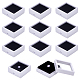 Scatole di immagazzinaggio quadrate in plastica con pietre preziose diamantate CON-WH0095-25B-1
