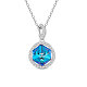 TINYSAND 925 Sterling Silver Pendant Necklace TS-N448-S-1