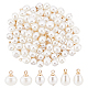 SUPERFINDINGS 90Pcs 3 Style  ABS Plastic Imitation Pearl Charms KK-FH0004-16-1