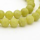 Natürliche Olivenjade runde Perlenstränge G-P070-34-10mm-1