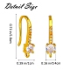 10 Pairs Brass Micro Pave Clear Cubic Zirconia Earring Hooks ZIRC-SZ0005-20-2