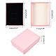 SUPERFINDINGS 16pcs Pink Cardboard Jewellery Gift Boxes with Sponge Pad Inside for Necklaces Bracelets Earrings Rings Women Presents CBOX-BC0001-37B-3