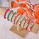 Set di braccialetti elasticizzati love bless per ragazze adolescenti BJEW-SW00006-3