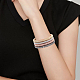 Benecreat 8 pièces 4 couleurs ensemble de bracelets extensibles avec chaîne en fil d'acier BJEW-BC0001-21-6