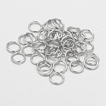 Sierra de latón cortar sierra abrir anillos de salto, sin plomo y cadmio, Platino, 5x0.8mm, 20 diámetro, diámetro interior: 3.4 mm, agujero: 3 mm, aproximamente 8928 unidades / 500 g