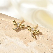 Серьги-гвоздики из циркония EJEW-R016-26G-10