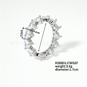 Латунное кольцо с цирконием Micro Pave для женщин ZF3345-2