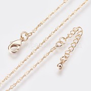 Long-Lasting Plated Brass Link Chain Necklaces NJEW-K112-05G-NF