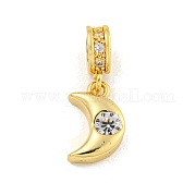 Латунные микропаве прозрачные подвески с фианитом KK-U007-02G-07
