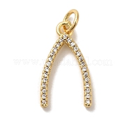 Подвеска из латуни с микропаве из кубического циркония KK-U027-14G