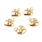 Подвески из латуни с микропаве ZIRC-P094-27G-RS