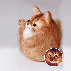 Wholesale Cat with Ball Wool Felt Needle Felting Kit with Instructions 