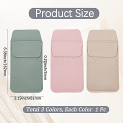 3 bolsa para bolígrafos de piel sintética de 3 colores&nbsp;AJEW-GF0014-44A