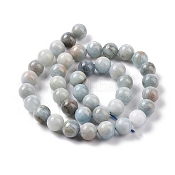 Natürliche Aquamarin Perlen Stränge&nbsp;G-F641-02-10mm-01A