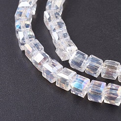 FilI di perline in vetro placcato&nbsp;EGLA-D018-6x6mm-01