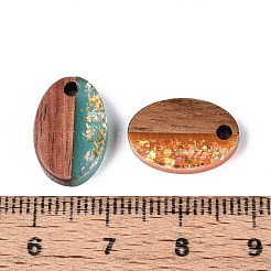 Colgantes de resina opaca y madera de nogal&nbsp;RESI-T060-04M