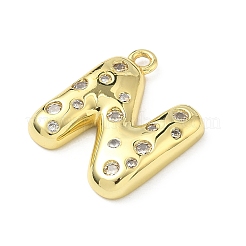 Pendenti in zirconi cubici trasparenti in micro pavè di ottone&nbsp;KK-I476-02G-N