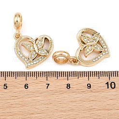 Legierung Kristall Strass europäischen baumeln Charms&nbsp;AL-CBAC2D3-17G
