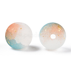 Perline di vetro screpolate con polvere glitterata&nbsp;X1-DGLA-T004-8mm-01C