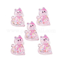 Transparente Harzschleifen-Kätzchen-Decoden-Cabochons&nbsp;RESI-M045-07