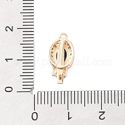Messingmikropavé mit klaren Zirkonia-Kastenverschlüssen&nbsp;KK-G491-03G