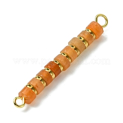 8 Stück 8 Stile natürlicher gemischter Edelstein & galvanisierter synthetischer nicht magnetischer Hämatit-Heishi-Perlen-Verbinder-Charms&nbsp;PALLOY-JF03291