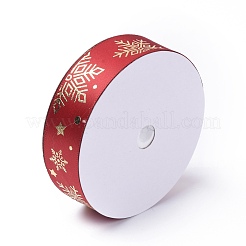 20 Yard weihnachtlich bedrucktes Polyester-Satinband&nbsp;SRIB-P021-A02