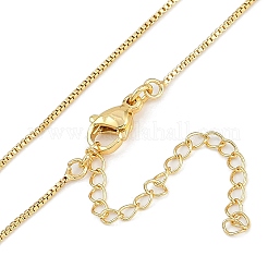 Messing Micro Pave klare Zirkonia Anhänger Box Kette Halsketten für Frauen&nbsp;NJEW-U015-08G-03