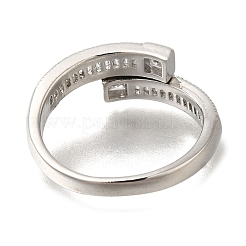 Verstellbare Fingerringe aus Messing mit Mikropflaster und klarem Zirkonia&nbsp;RJEW-D079-05P-RS