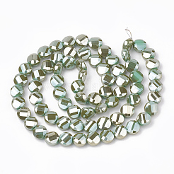 Chapelets de perles en verre opaque de couleur unie&nbsp;EGLA-T008-09C