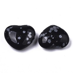 Pietra naturale dell'amore del cuore dell'ossidiana del fiocco di neve&nbsp;G-N0326-56A