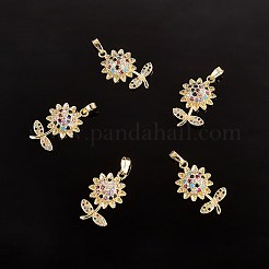 Colgante micropavé cubic zirconia de latón&nbsp;ZIRC-SZ0003-47