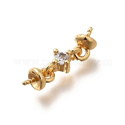 Messing micro pave zirkonia tasse perle peg kautionen pin anhänger&nbsp;KK-K378-67G