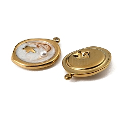 Pendentifs en acier inoxydable 304 émaillés&nbsp;STAS-I371-04G-01