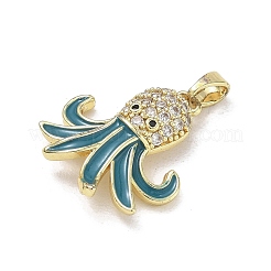 Ciondoli in ottone smaltato color oceano&nbsp;LS-RB-CBA2CEF-03G-01
