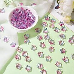 100 perles de verre artisanales de couleur dégradée&nbsp;DIY-SZ0010-51F