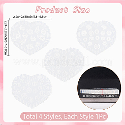 4 pieza de moldes de silicona tallados de 4 estilos&nbsp;MRMJ-SC0001-47A