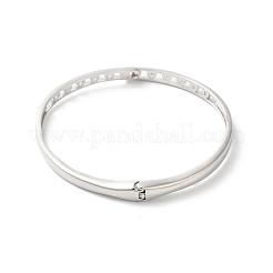 Braccialetti incernierati con placcatura in ottone con pavé di zirconi trasparenti&nbsp;BJEW-G716-03P