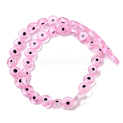 Hechos a mano de mal de ojo lampwork perlas hebras&nbsp;LAMP-G164-10C-06