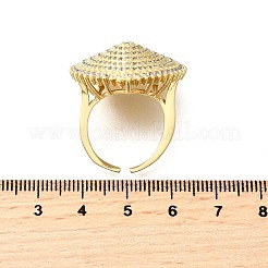 Micro ottone spianare anelli gemelli zirconi&nbsp;RJEW-V007-06G