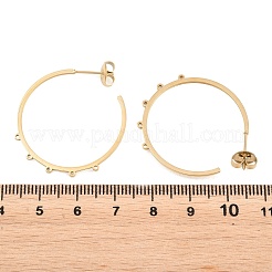Ohrstecker-Beschläge aus Edelstahl 304&nbsp;STAS-C182-01B-G