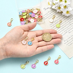 Colgantes de esmalte de aleación 40pcs 8 estilos&nbsp;HJEW-YW00512